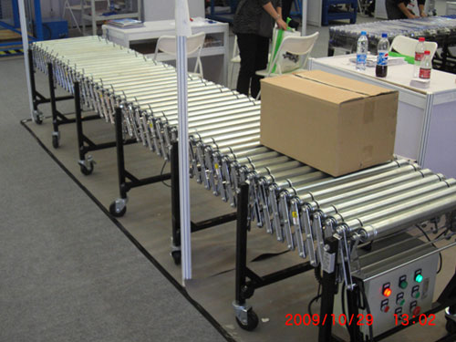 伸縮輥道輸送機(jī),動力輥筒輸送機(jī)，輥道輸送機(jī)，伸縮式輸送機(jī) HY-17